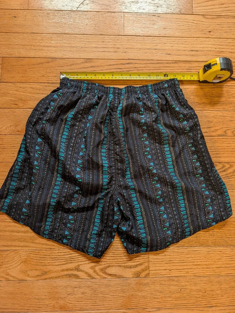 Vintage 80-90s Fast Breakers Vintage Mens Swim Trunks Retro Tribal Geometric Vtg